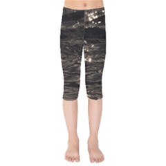 Lake Water Wave Mirroring Texture Kids  Capri Leggings  by BangZart