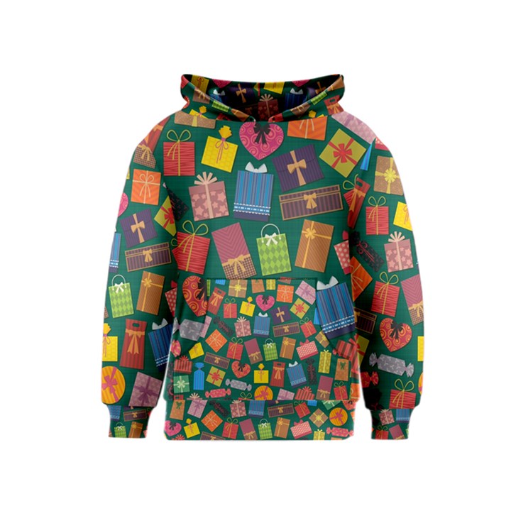 Presents Gifts Background Colorful Kids  Pullover Hoodie