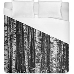 Birch Forest Trees Wood Natural Duvet Cover (king Size)