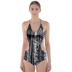 Birch Forest Trees Wood Natural Cut-out One Piece Swimsuit by BangZart