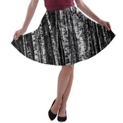 Birch Forest Trees Wood Natural A-line Skater Skirt by BangZart