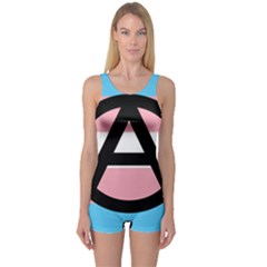 Anarchist Pride One Piece Boyleg Swimsuit