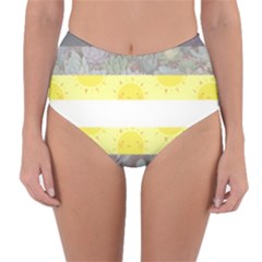 Cute Flag Reversible High-waist Bikini Bottoms by TransPrints