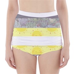 Cute Flag High-waisted Bikini Bottoms by TransPrints