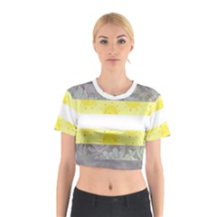 Cute Flag Cotton Crop Top by TransPrints