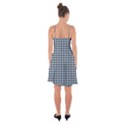 Silent Night Blue Large Gingham Check Ruffle Detail Chiffon Dress View2