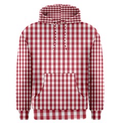 Usa Flag Red Blood Large Gingham Check Men s Pullover Hoodie