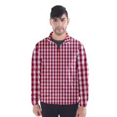 Usa Flag Red Blood Large Gingham Check Wind Breaker (men)