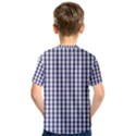 USA Flag Blue Large Gingham Check Plaid  Kids  Sport Mesh Tee View2