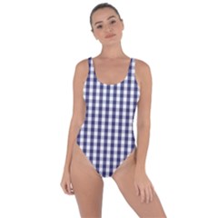 Usa Flag Blue Large Gingham Check Plaid  Bring Sexy Back Swimsuit