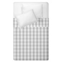 Christmas Silver Gingham Check Plaid Duvet Cover Double Side (Single Size) View1