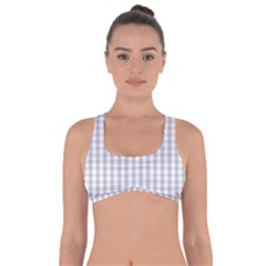 Christmas Silver Gingham Check Plaid Got No Strings Sports Bra