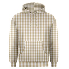 Christmas Gold Large Gingham Check Plaid Pattern Men s Pullover Hoodie