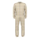 Christmas Gold Large Gingham Check Plaid Pattern OnePiece Jumpsuit (Kids) View1