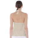 Christmas Gold Large Gingham Check Plaid Pattern Babydoll Tankini Top View2