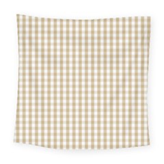 Christmas Gold Large Gingham Check Plaid Pattern Square Tapestry (large) by PodArtist