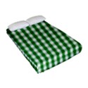 Christmas Green Velvet Large Gingham Check Plaid Pattern Fitted Sheet (Full/ Double Size) View2