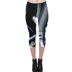 Motorcycle Details Capri Leggings  by BangZart