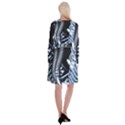 Motorcycle Details Long Sleeve Velvet Front Wrap Dress View2