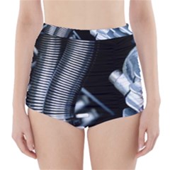 Motorcycle Details High-waisted Bikini Bottoms by BangZart