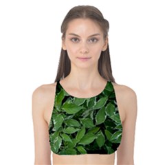 Texture Leaves Light Sun Green Tank Bikini Top by BangZart