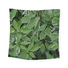 Texture Leaves Light Sun Green Square Tapestry (small) by BangZart