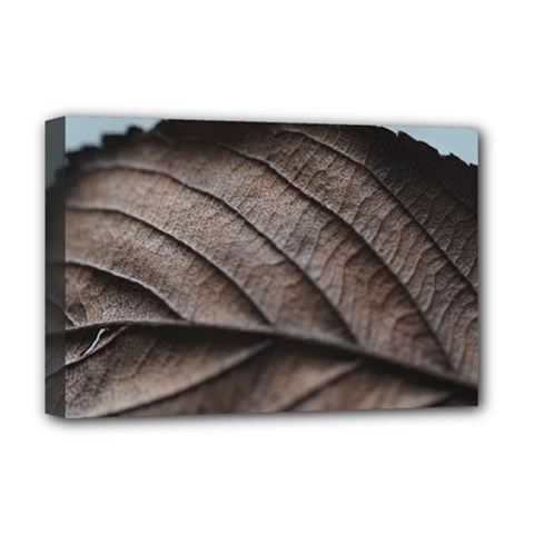 Leaf Veins Nerves Macro Closeup Deluxe Canvas 18  X 12   by BangZart