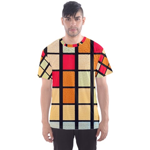 Mozaico Colors Glass Church Color Men s Sports Mesh Tee by BangZart