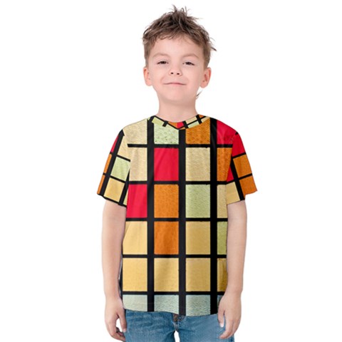 Mozaico Colors Glass Church Color Kids  Cotton Tee by BangZart