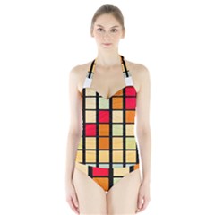 Mozaico Colors Glass Church Color Halter Swimsuit by BangZart