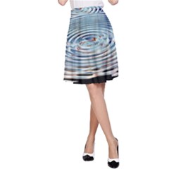 Wave Concentric Waves Circles Water A-line Skirt by BangZart