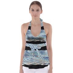 Wave Concentric Waves Circles Water Babydoll Tankini Top by BangZart