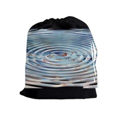 Wave Concentric Waves Circles Water Drawstring Pouches (extra Large) by BangZart