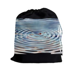 Wave Concentric Waves Circles Water Drawstring Pouches (xxl) by BangZart