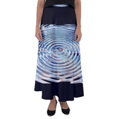 Wave Concentric Waves Circles Water Flared Maxi Skirt by BangZart