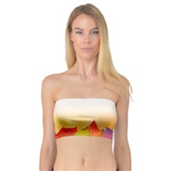 Autumn Leaves Colorful Fall Foliage Bandeau Top by BangZart