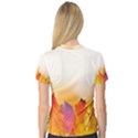 Autumn Leaves Colorful Fall Foliage Women s V-Neck Sport Mesh Tee View2