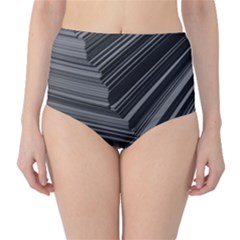 Paper Low Key A4 Studio Lines High-waist Bikini Bottoms by BangZart