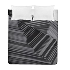 Paper Low Key A4 Studio Lines Duvet Cover Double Side (full/ Double Size) by BangZart