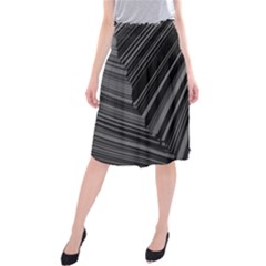 Paper Low Key A4 Studio Lines Midi Beach Skirt by BangZart