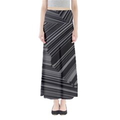 Paper Low Key A4 Studio Lines Full Length Maxi Skirt by BangZart