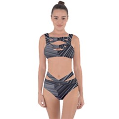 Paper Low Key A4 Studio Lines Bandaged Up Bikini Set  by BangZart