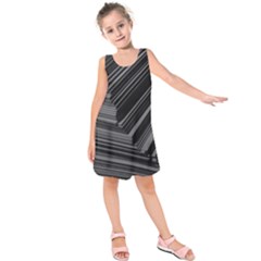 Paper Low Key A4 Studio Lines Kids  Sleeveless Dress by BangZart