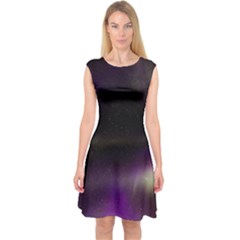 The Northern Lights Nature Capsleeve Midi Dress by BangZart