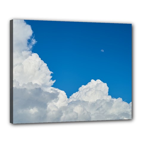 Sky Clouds Blue White Weather Air Canvas 20  X 16  by BangZart