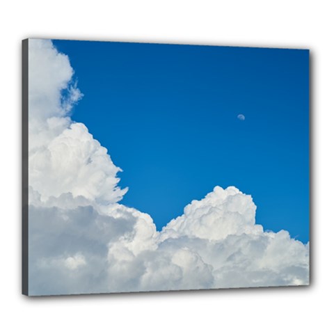 Sky Clouds Blue White Weather Air Canvas 24  X 20  by BangZart