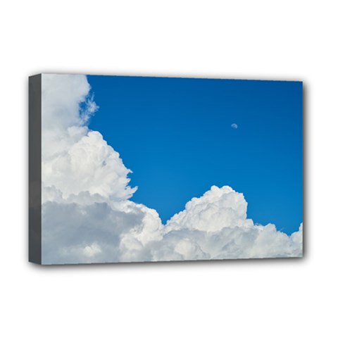 Sky Clouds Blue White Weather Air Deluxe Canvas 18  X 12   by BangZart