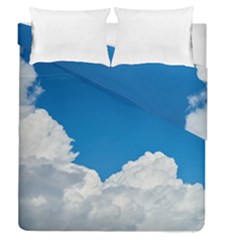 Sky Clouds Blue White Weather Air Duvet Cover Double Side (queen Size) by BangZart