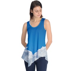 Sky Clouds Blue White Weather Air Sleeveless Tunic by BangZart