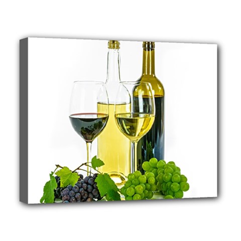 White Wine Red Wine The Bottle Deluxe Canvas 20  X 16   by BangZart